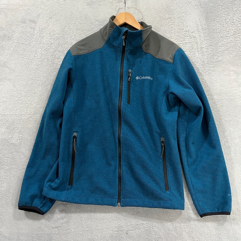 Columbia Omni-Heat‎ Thermal Comfort Zip Fleece Pullover Mens Medium Pocket